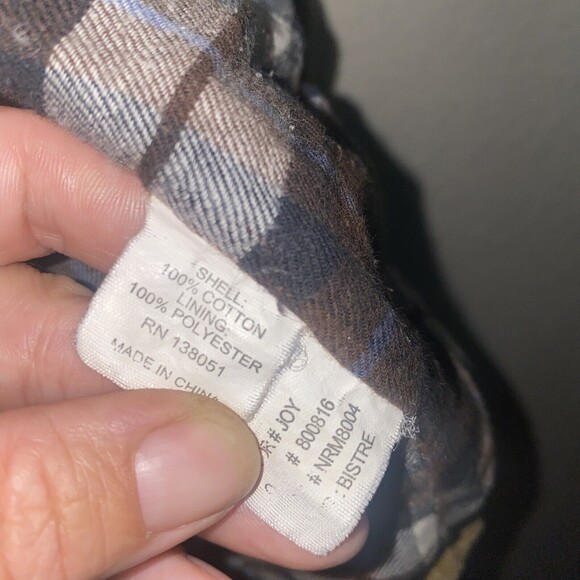 North River barn flannel chore shacket plaid Snap Up Outdoor M jacket - Picture 11 of 11